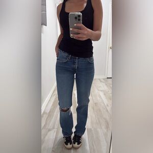 Zara Blue Boyfriend Jeans Comfortable Denim